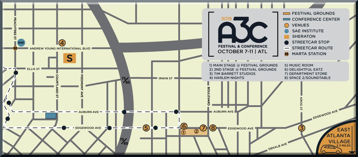 A3C Event Schedule Map 2015