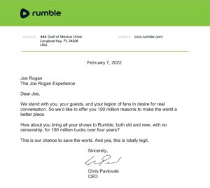 Joe Rogan Offered $100 million to bring Show to Rumble Video Platform (1)