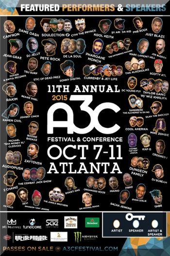 A3C Music Festival 2015 Lineup Atlanta